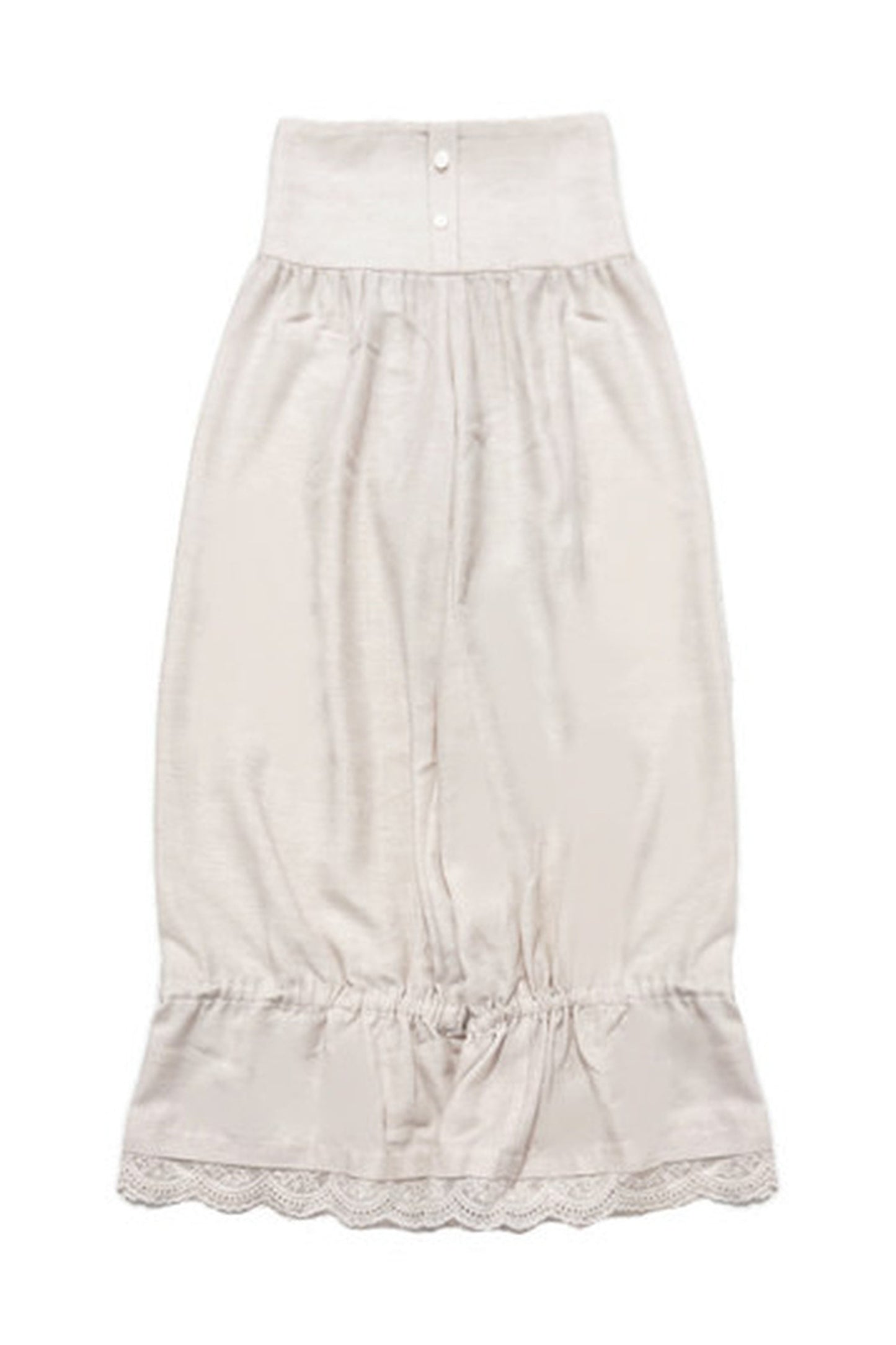 Flower Bud Lace High-Waisted Lantern Pants