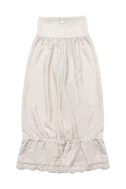 Flower Bud Lace High-Waisted Lantern Pants