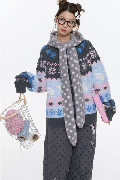 Snowflake Fair Isle Knit Top