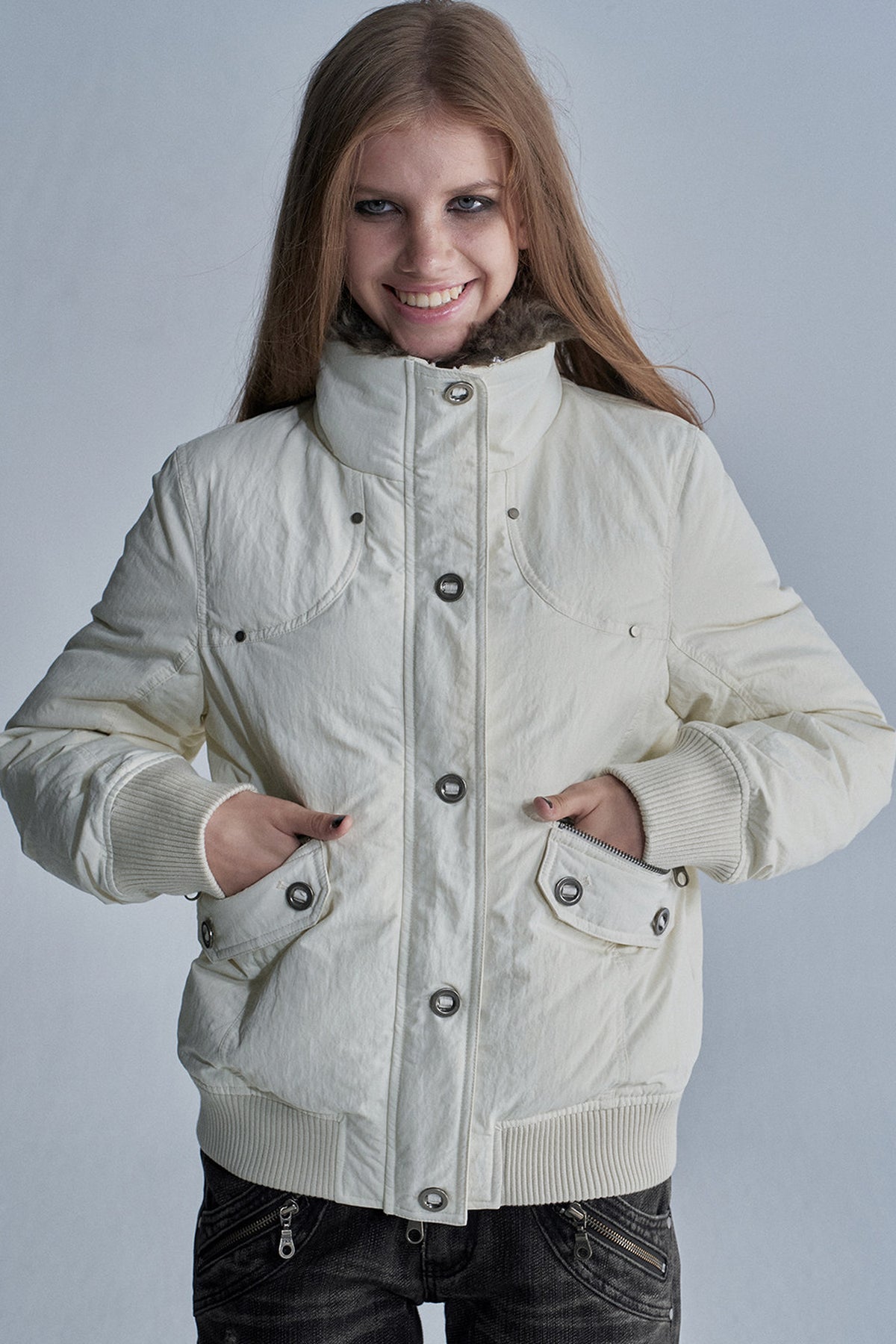 Stand Collar Fur Collar Down Jacket