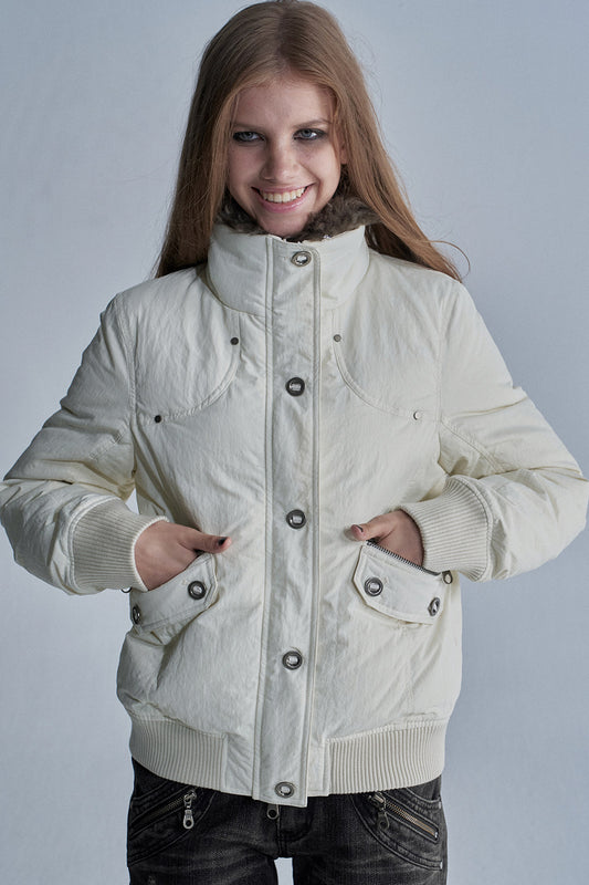 Stand Collar Fur Collar Down Jacket