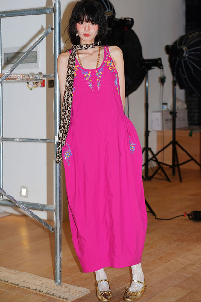 Heavy Beaded Cotton Dress