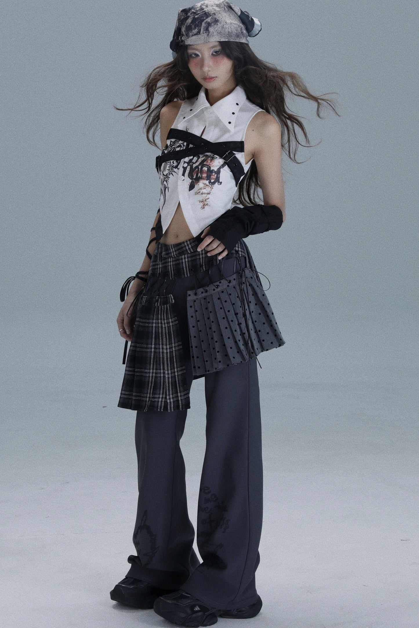 Yaya Print Patchwork Vest