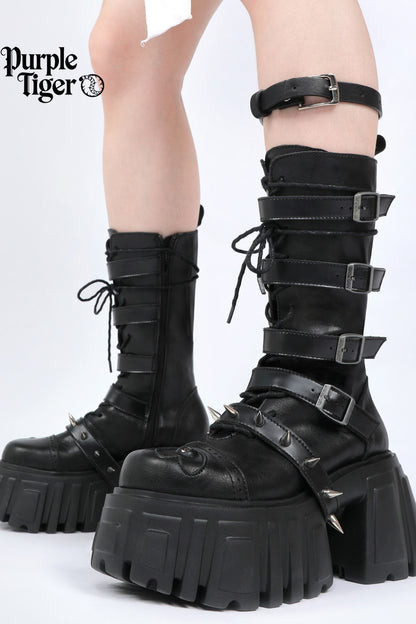 Heavy Metal Platform Knight Boots