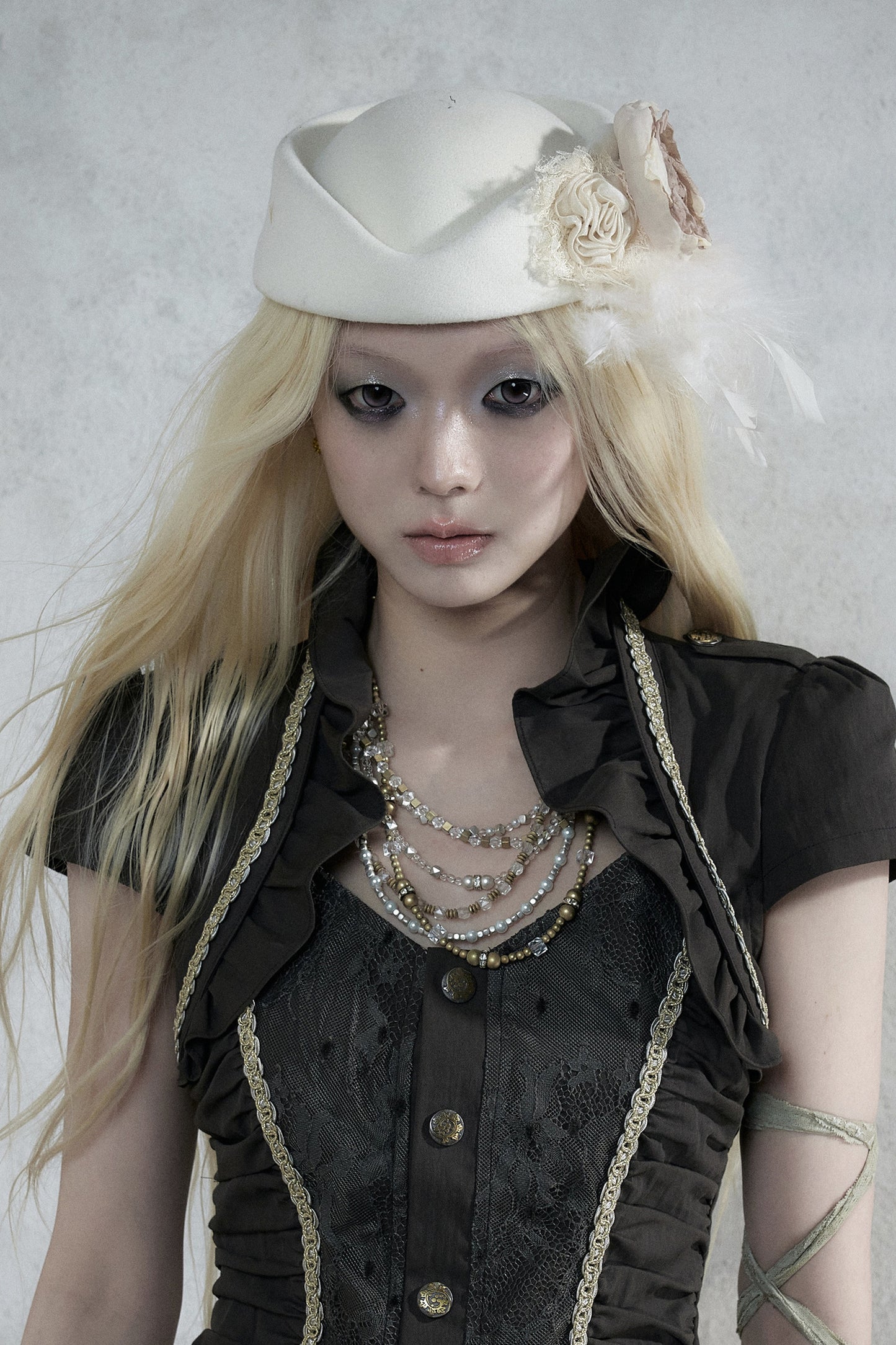 Baroque Lace Wool Beret