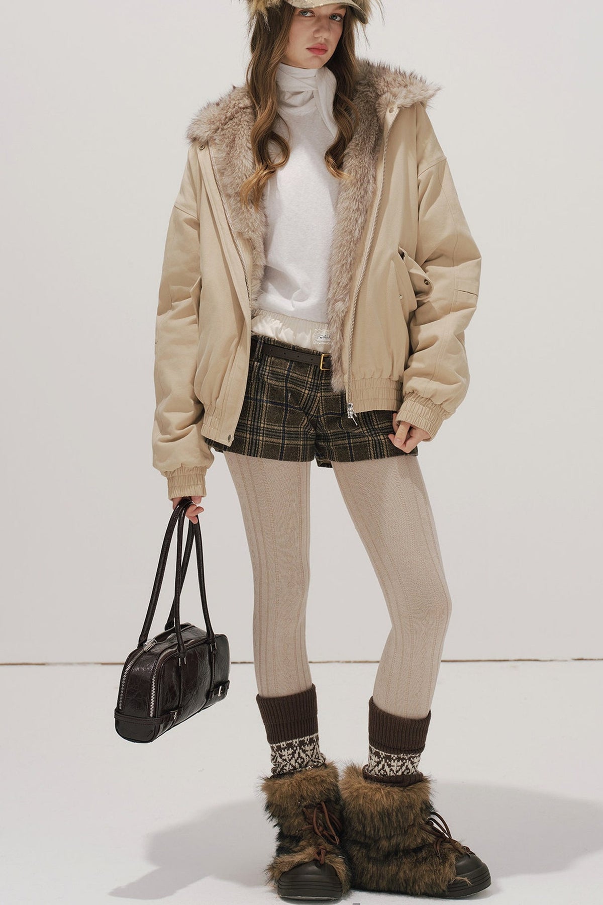 Workwear Cotton Padded Jacket and Shorts Set-Up