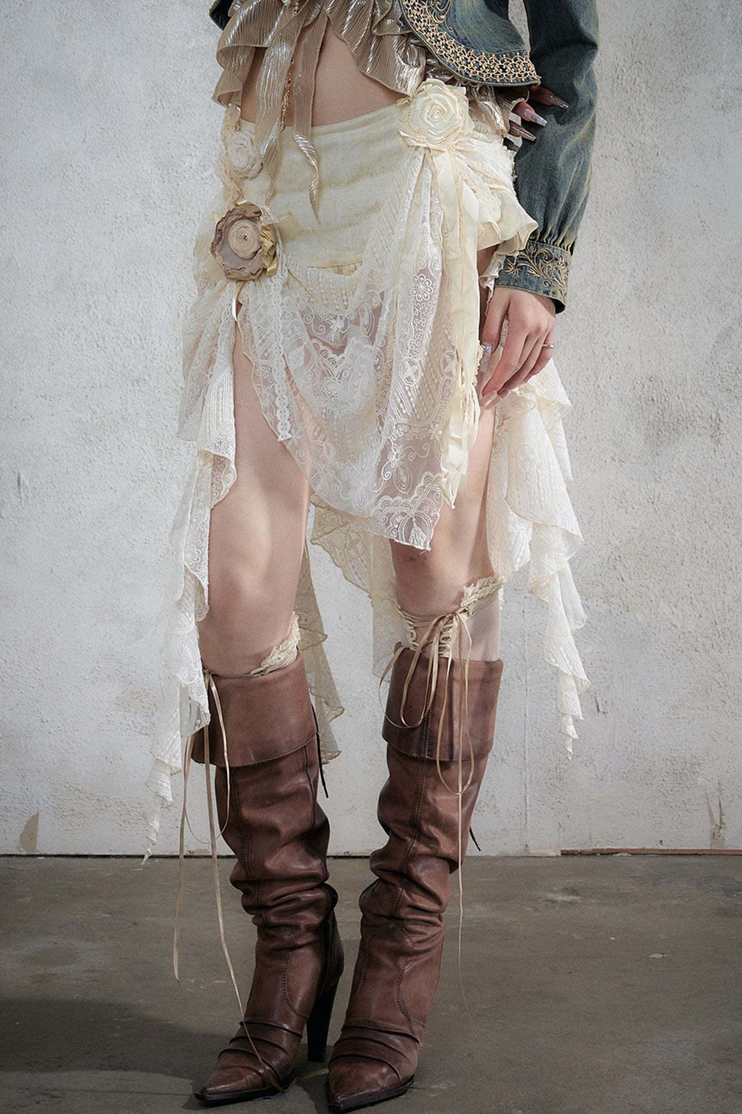 Baroque Asymmetrical Fishtail Skirt
