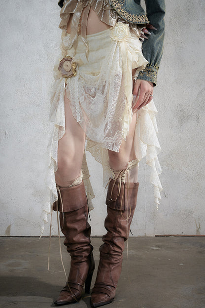 Baroque Asymmetrical Fishtail Skirt