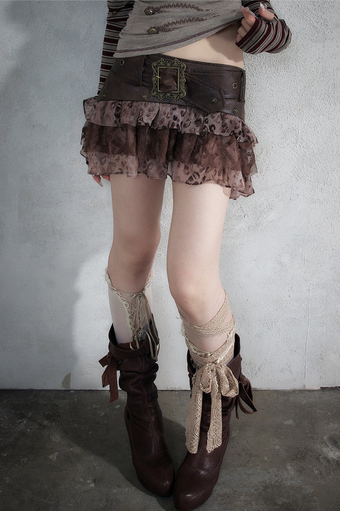 Retro Sequin Leopard Skirt