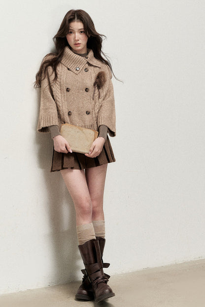 Double-Breasted Knit Jacket