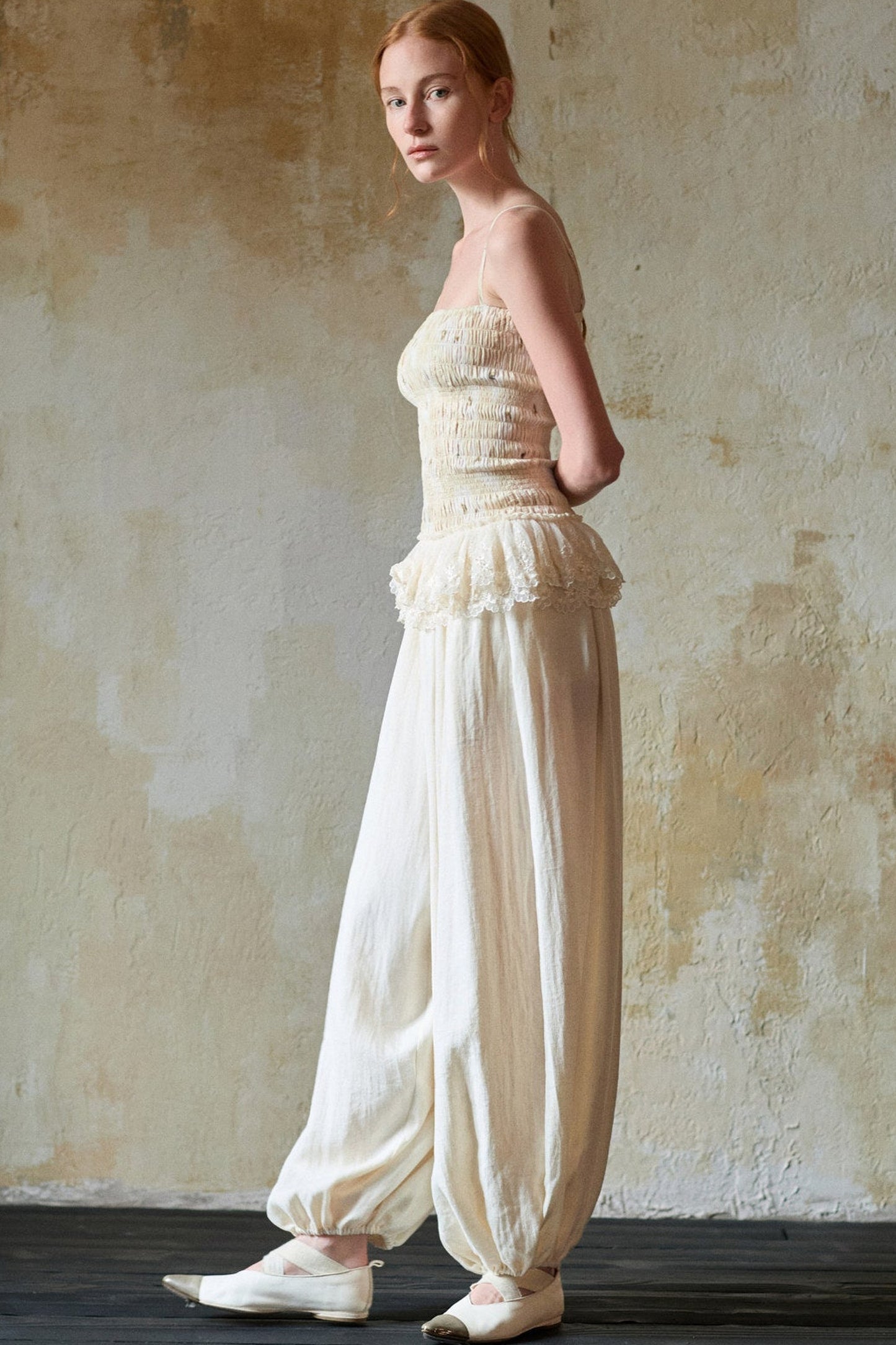 Silk Embroidered Lace Camisole