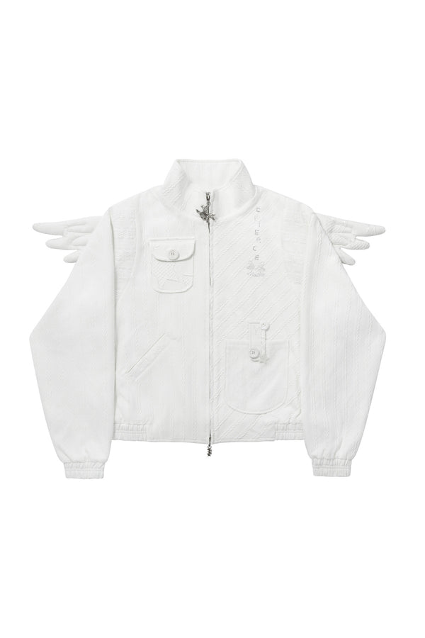 Angel Wings Patchwork Rhinestone Jacket
