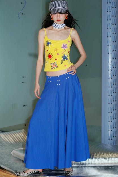 Colorful Rope Embroidery Camisole