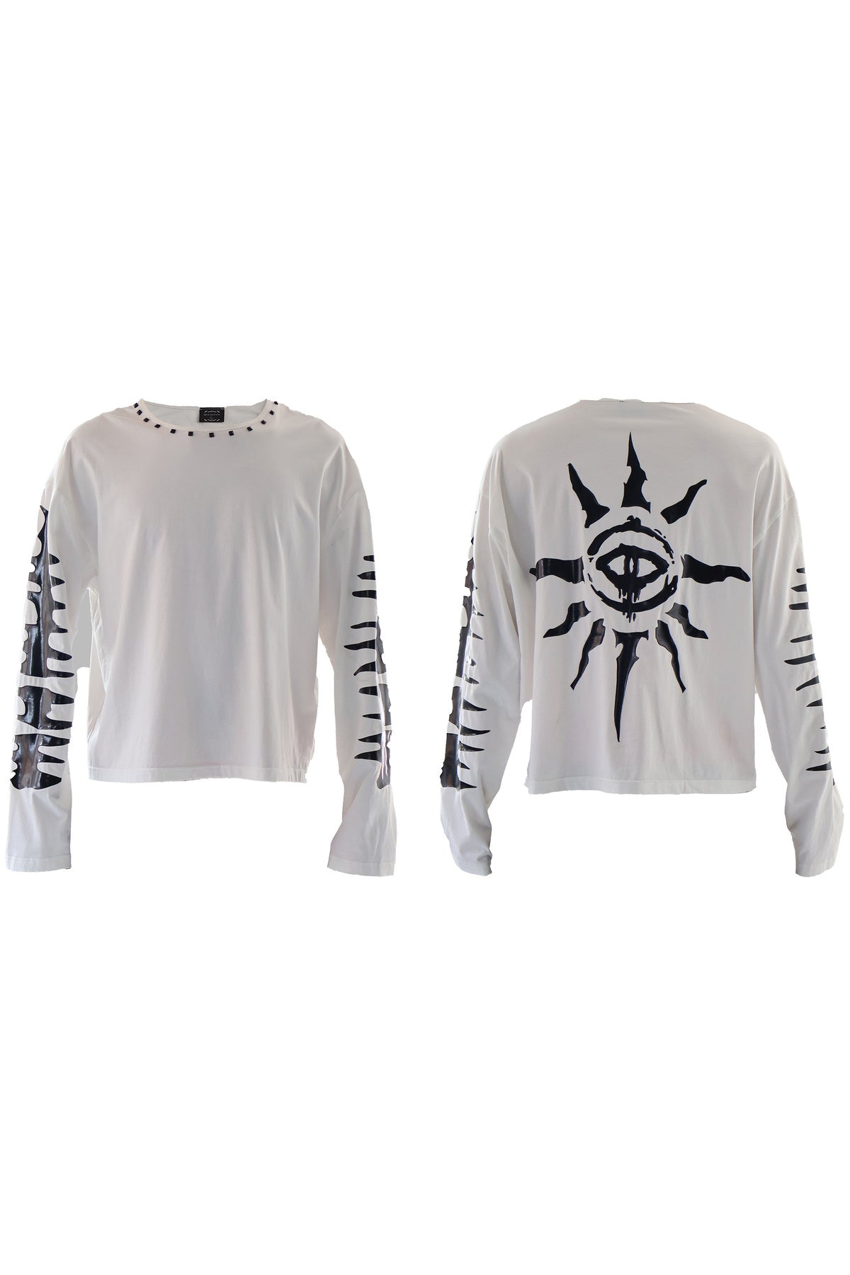 Eye Print Studded Long Sleeve Tee
