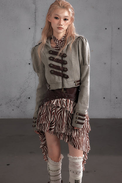 Napoleon Hooded Puff-Sleeve Sweatshirt