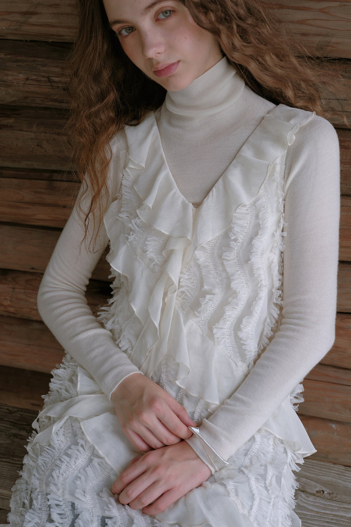 Asymmetrical Ruffle Chiffon Dress