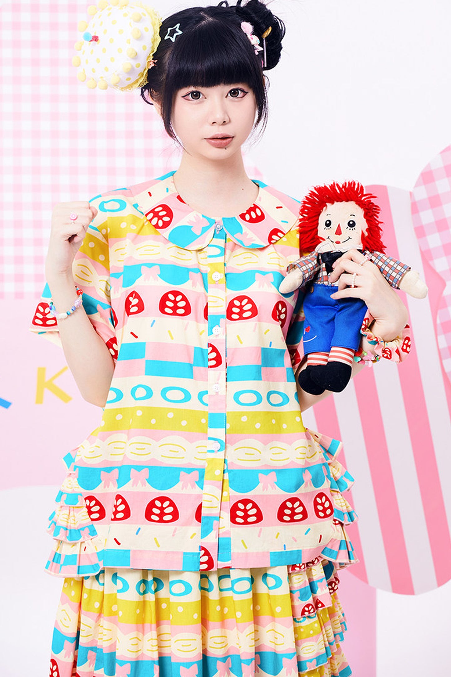 Original Printed Layered Blouse