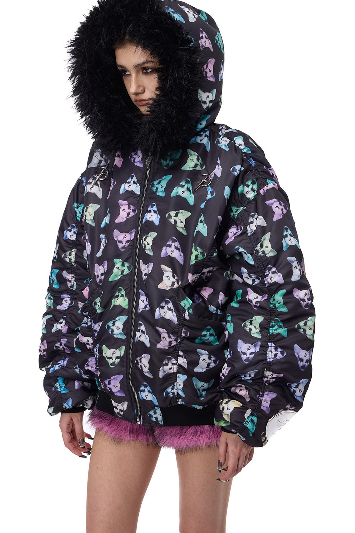 Cat Fur Collar Cotton Jacket