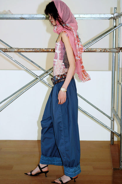 Retro Solid Color Balloon Pants