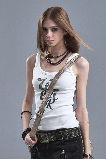 Leopardenmuster-Retro-Stretch-Tanktop