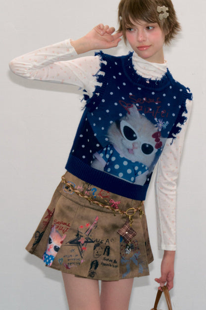 Starry Sky Cat Print Vest