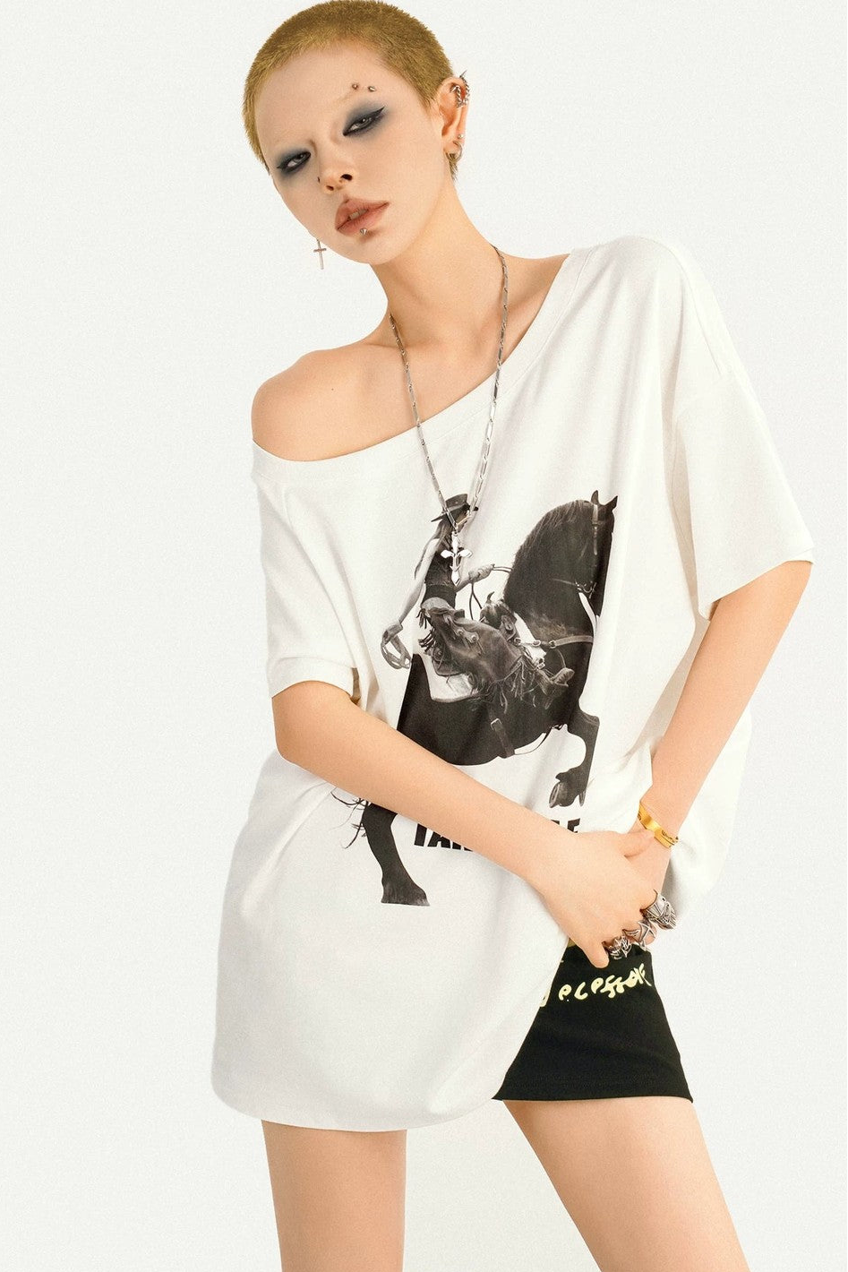 American Off-Shoulder Printed Top