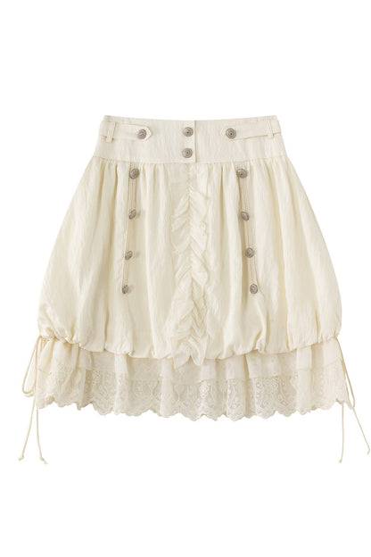Chiffon Lace Floral Skirt