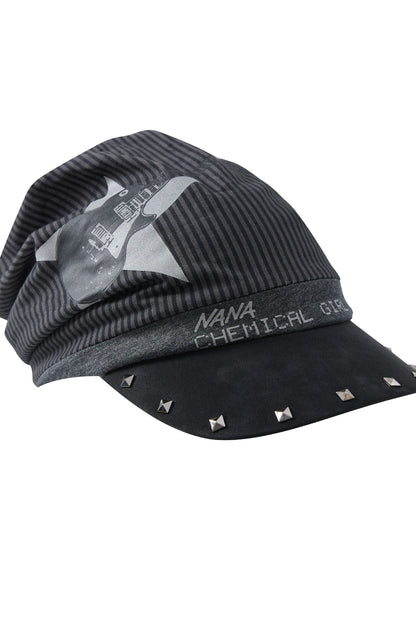 Color-Blocked Pinstripe Beanie Cap