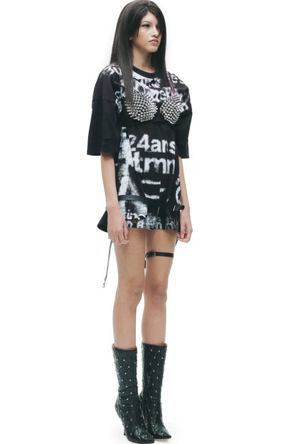 Laser Burned Floral Short Sleeve Top