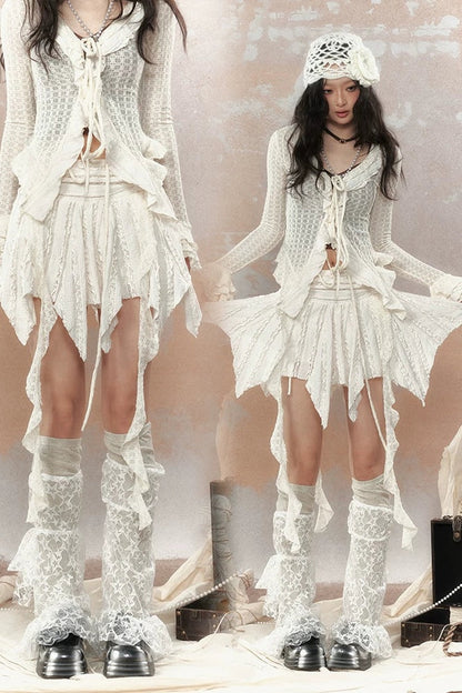 Asymmetrical Ruffle Skirt