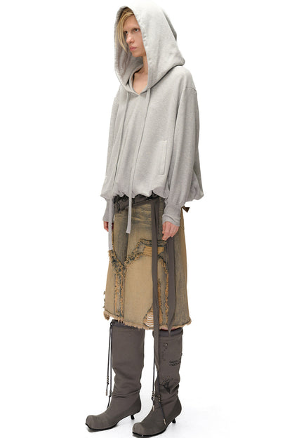 Bubble Cloud Floral-Shaped Loose-Fitting Pockets Hoodie