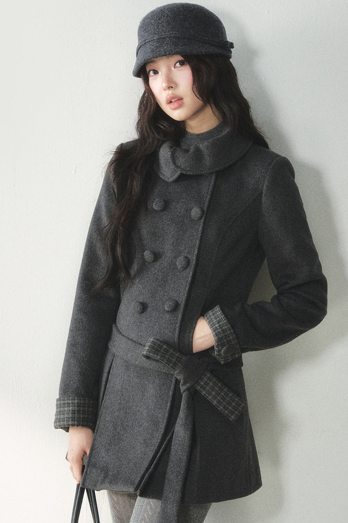 Collar Double Breasted Coat