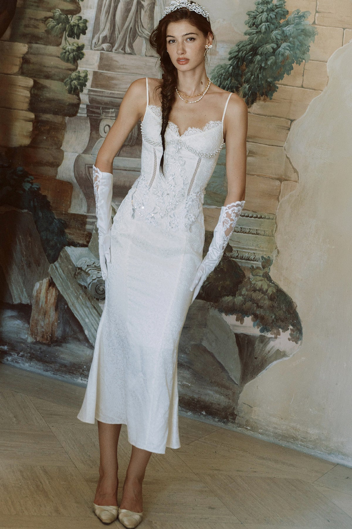 Lace Strap Mermaid Dress