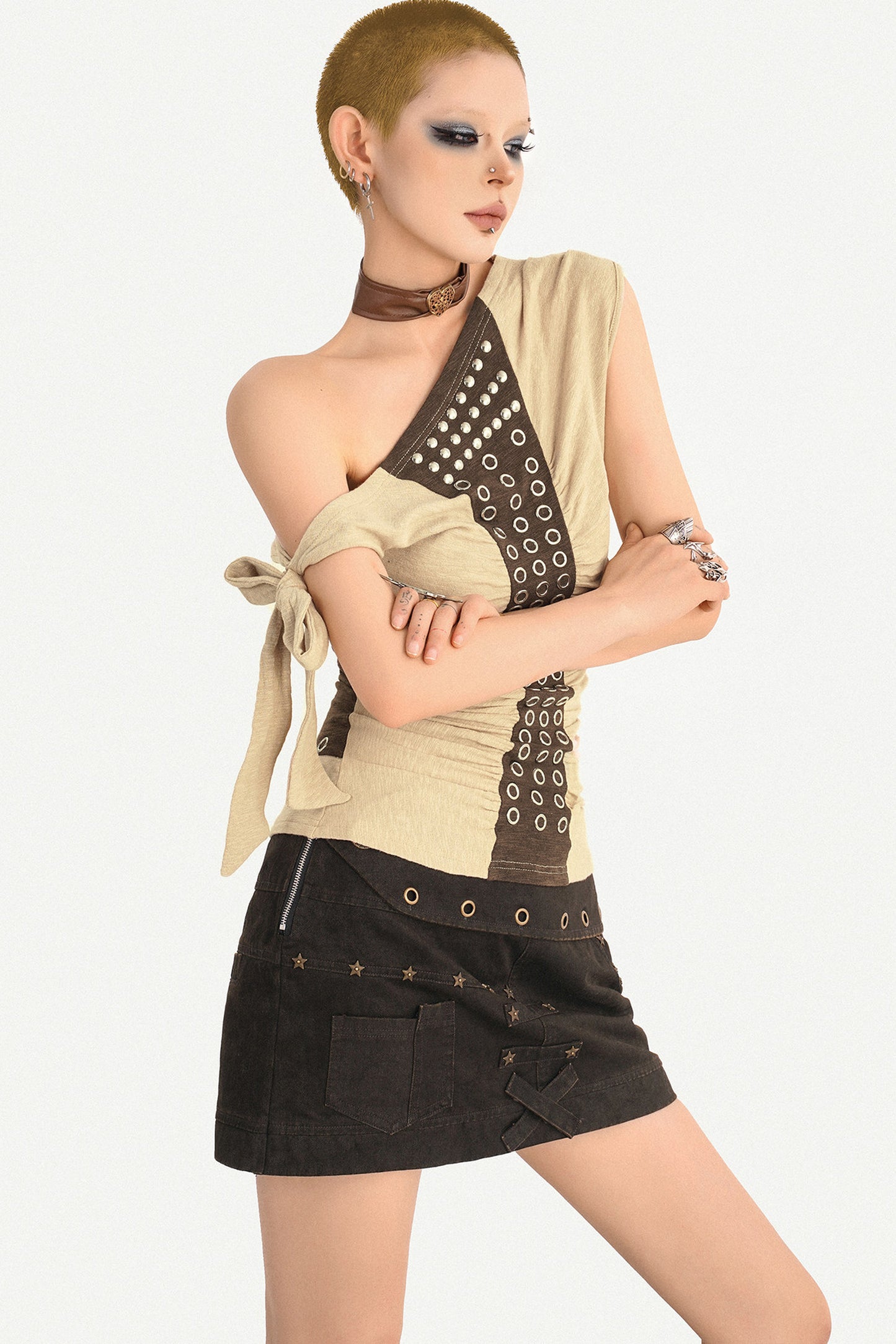 Off-Shoulder Tie-Up Top