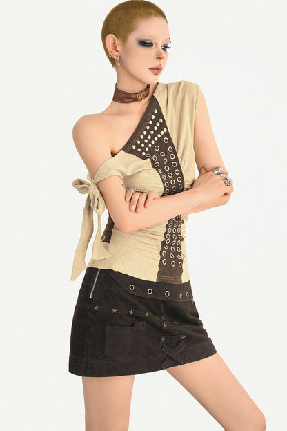 Off-Shoulder Tie-Up Top