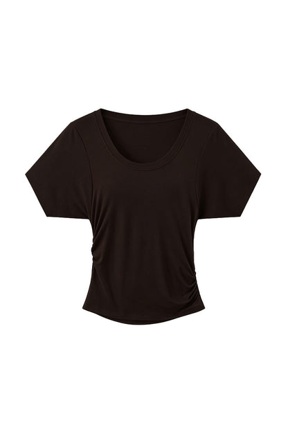 Diddimodau Ruched Waist Knit Blouse