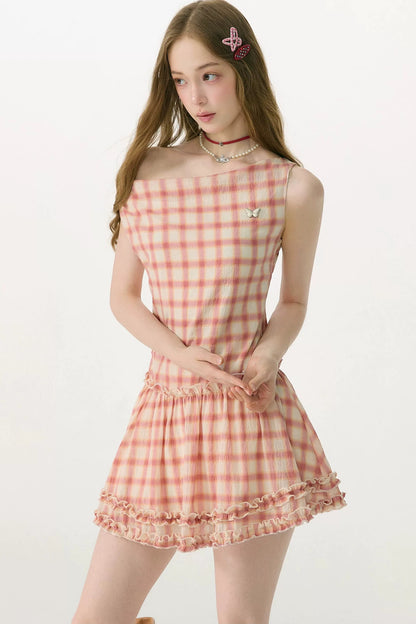 Sweetheart Plaid Summer Dress