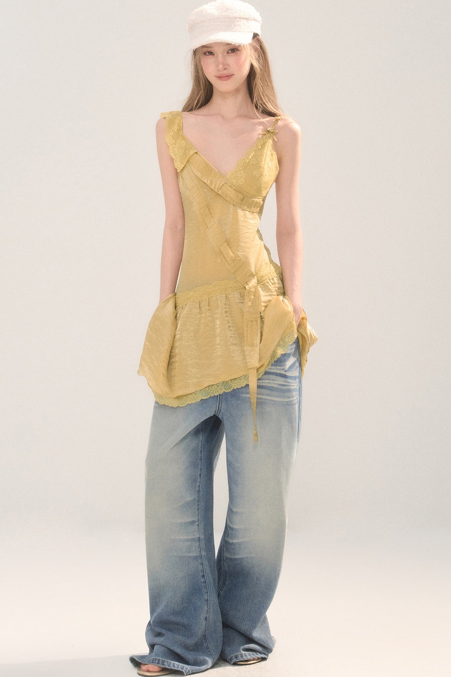 Gold Lace Dress