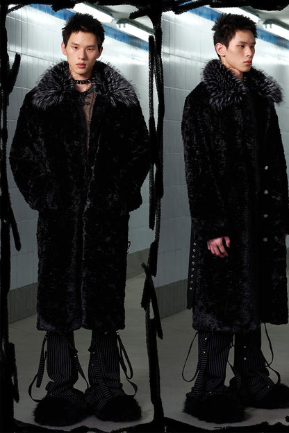 Faux Fur Patchwork Coat
