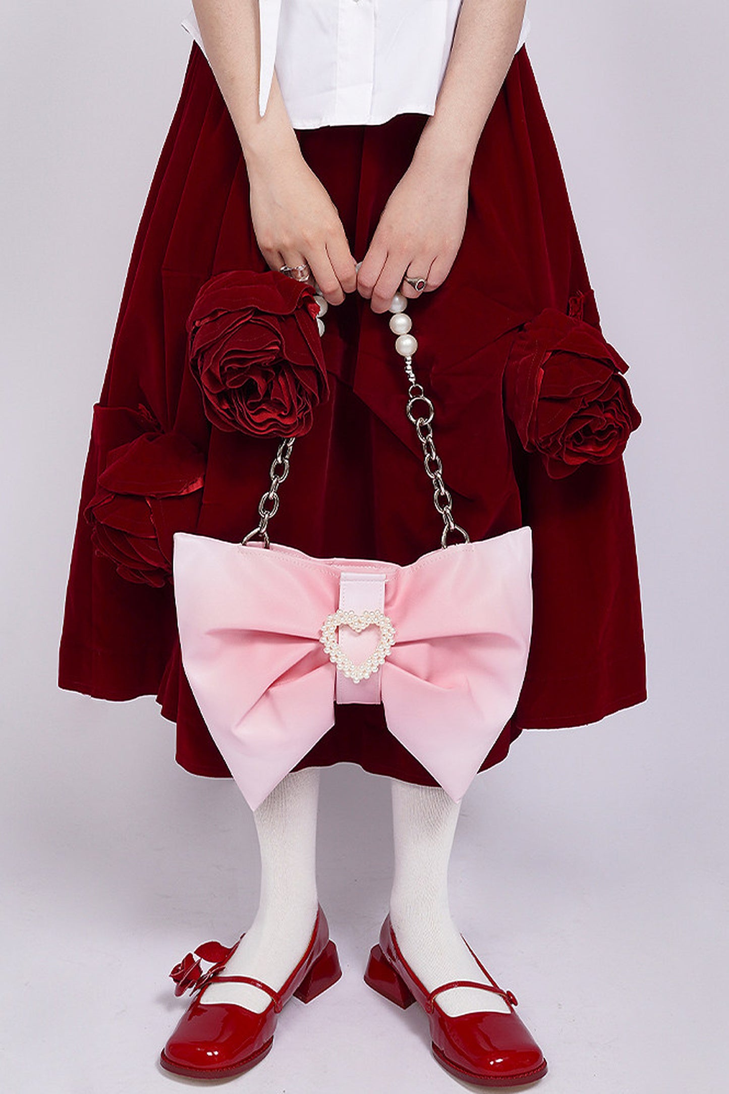 Gradient Bowknot Shoulder Bag