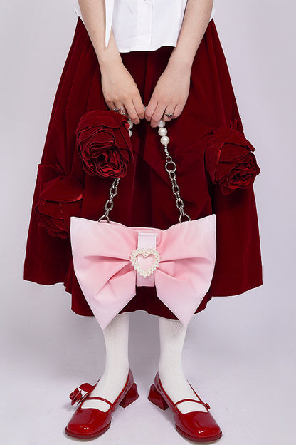 Gradient Bowknot Shoulder Bag
