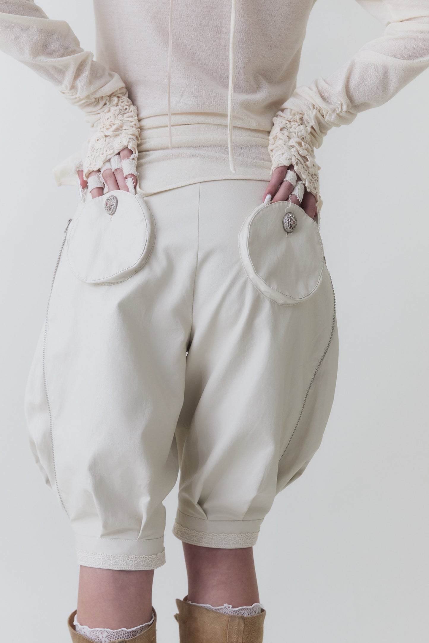 Medieval Embroidered Leather Riding Pants