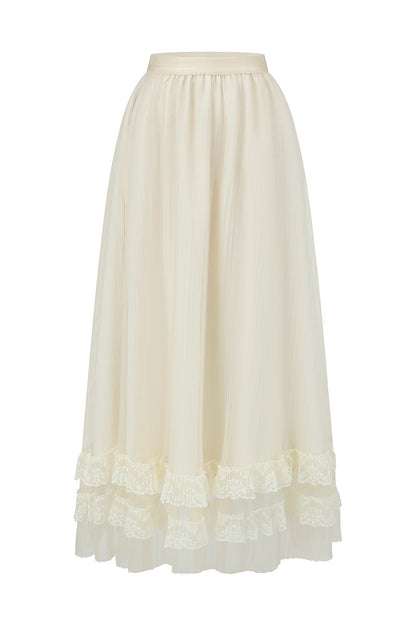 White Rose Fishbone Camisole and Skirt Set-Up