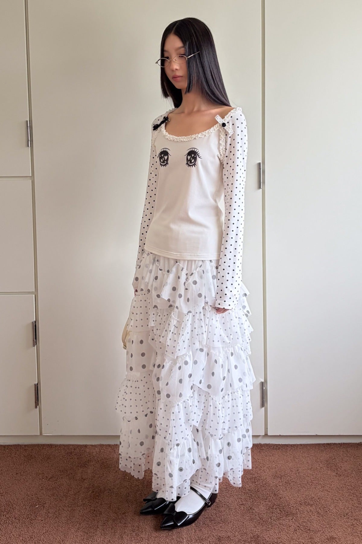 Polka Dot Tiered Cake Skirt