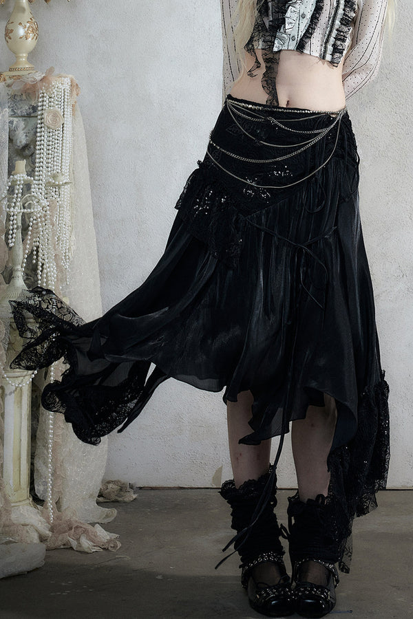 Romantic Lace Chiffon Skirt
