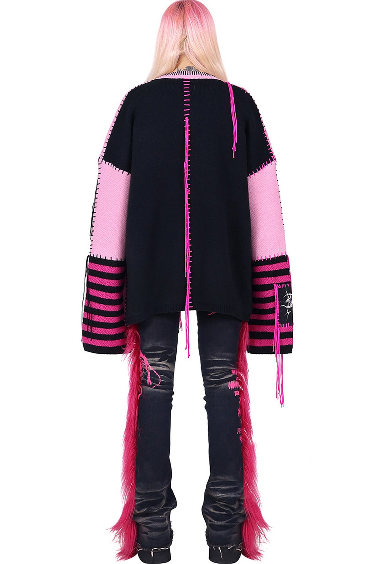 Pink Fur Jeans