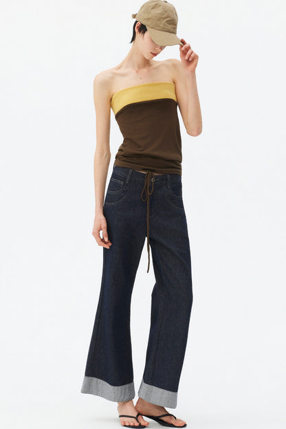 Lyocell Patchwork Tube Top