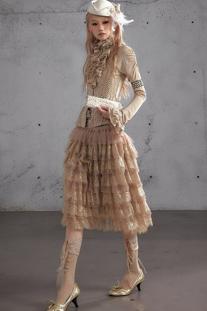 A-Line Tiered Cake Skirt