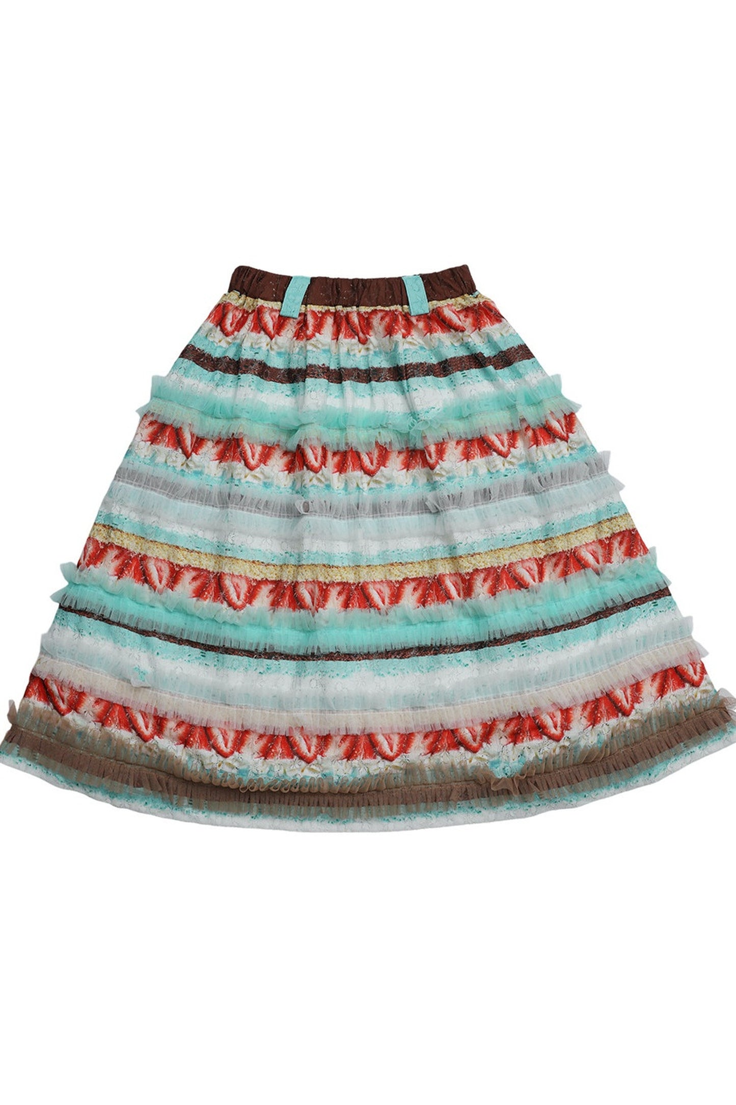 Strawberry Cake Lace Ruffle Skirt