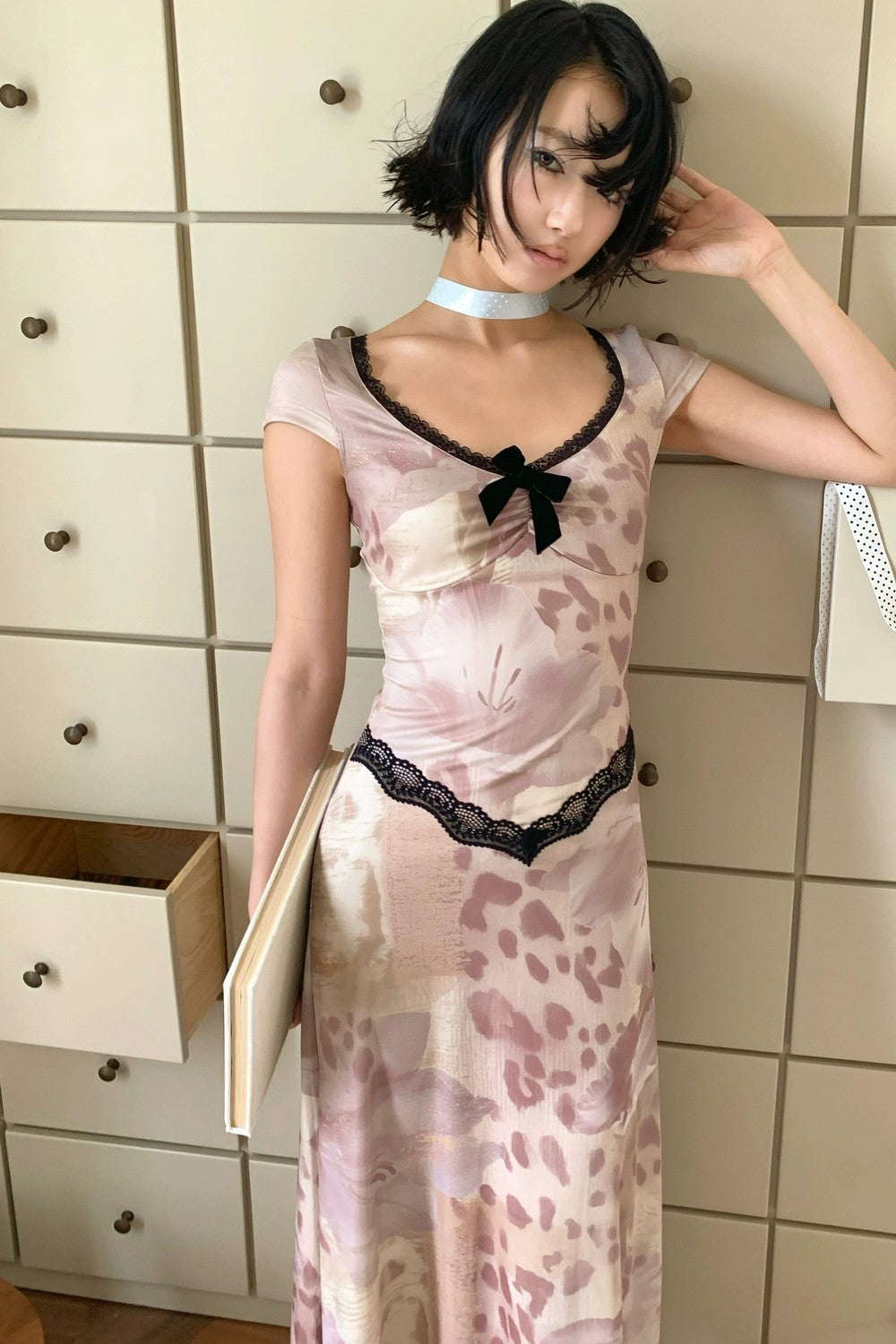 Retro Lace Floral Dress
